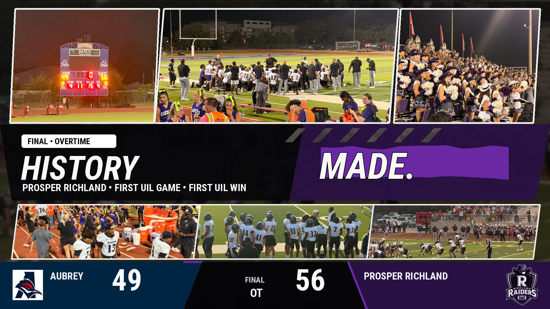 Aubrey vs Prosper Richland OT Win
